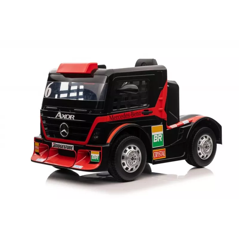 LEAN CARS Mercedes XMX622 Red Ride-On Truck su LED lemputėmis