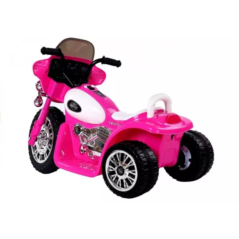 LEAN CARS Pink Electric Ride On Motorcycle JT568 for Kids with LED Lights