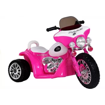 LEAN CARS Pink Electric Ride On Motorcycle JT568 for Kids with LED Lights