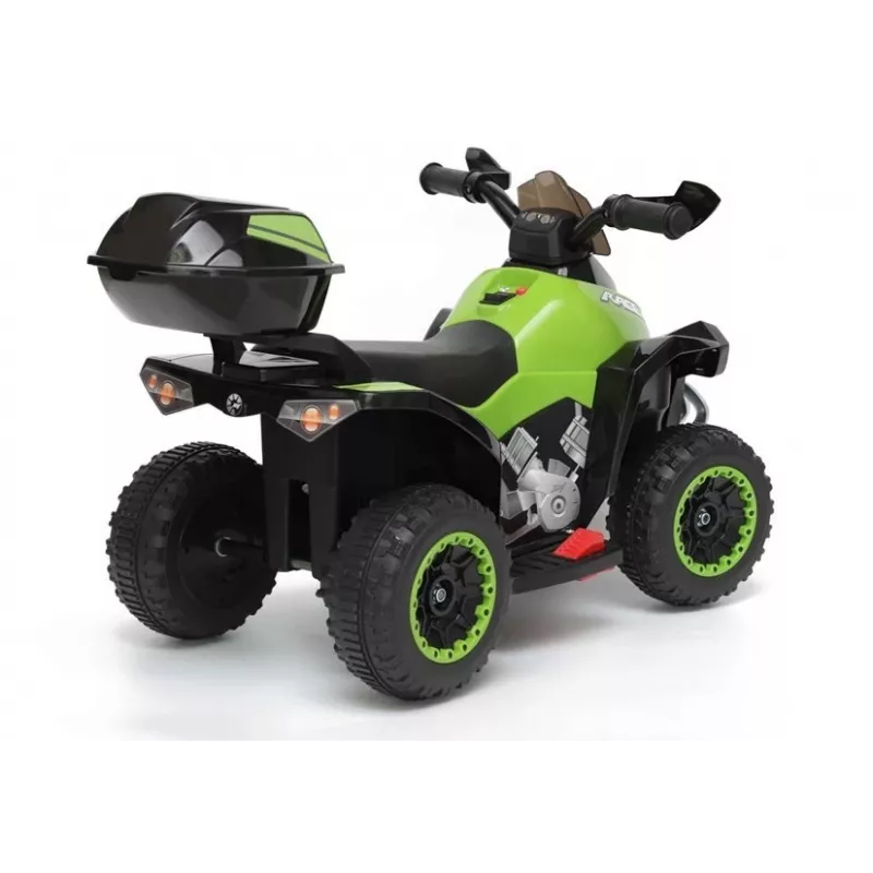 LEAN CARS Q Quad Electric Ride-On Quad GTS1188-A Green LED Lights Music Storage Box