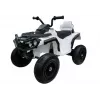 LEAN CARS Quad BDM0906 elektrinė vaikiška mašinėlė su pripūstais ratais, LED lemputėmis, MP3, balta