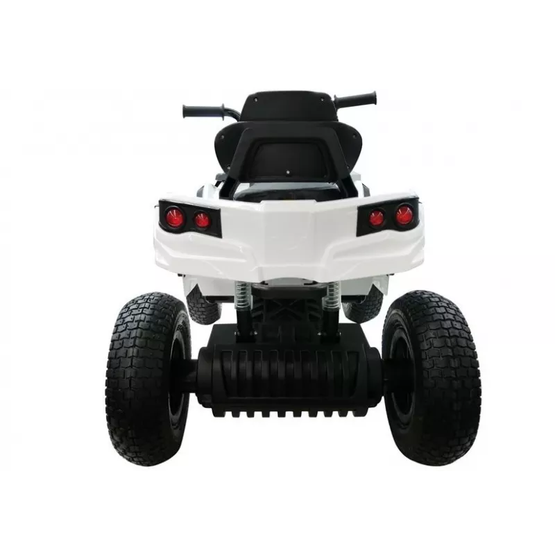 LEAN CARS Quad BDM0906 elektrinė vaikiška mašinėlė su pripūstais ratais, LED lemputėmis, MP3, balta