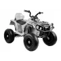 LEAN CARS Quad BDM0906 elektrinė vaikiška mašinėlė su pripūstais ratais, LED lemputėmis, MP3, balta