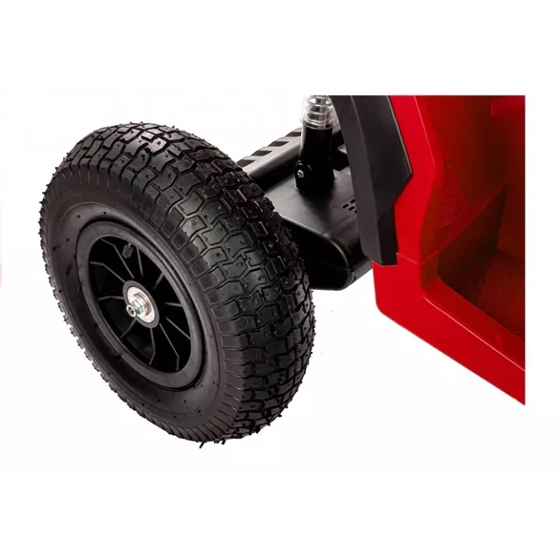 LEAN CARS Quad BDM0906 elektrinė važiuoklė su pripūstais ratais, LED lemputėmis, MP3 - raudona
