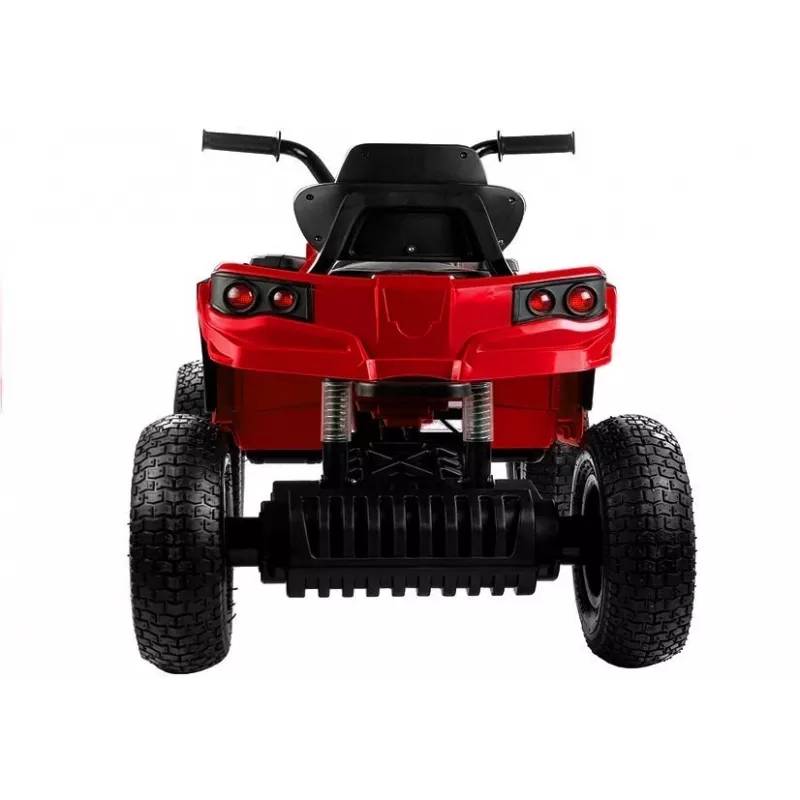 LEAN CARS Quad BDM0906 elektrinė važiuoklė su pripūstais ratais, LED lemputėmis, MP3 - raudona