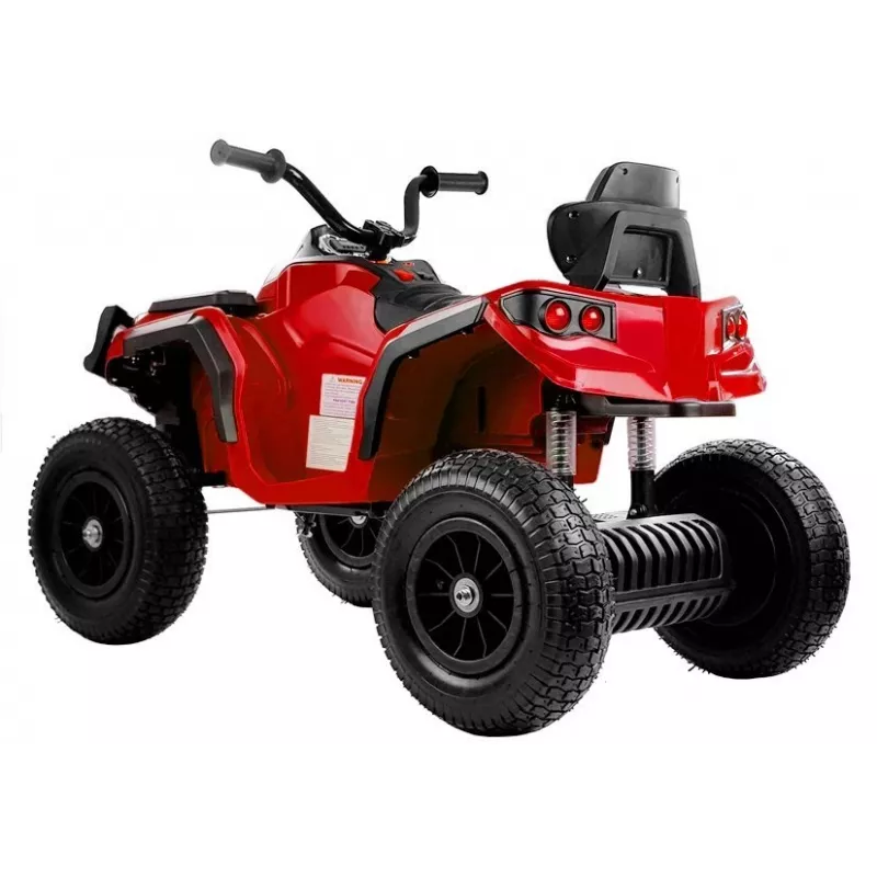 LEAN CARS Quad BDM0906 elektrinė važiuoklė su pripūstais ratais, LED lemputėmis, MP3 - raudona