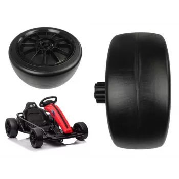 LEAN CARS Galinis ratas Go Kart SX1968 - 250mm EVA putplasčio pakaitinis ratas (juodas)