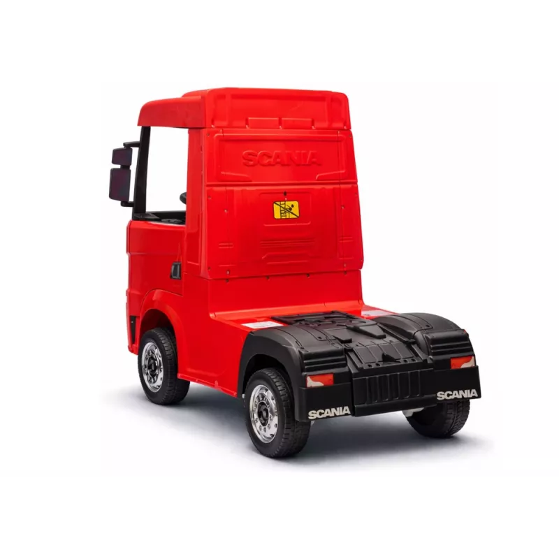 LEAN CARS Scania 500R HL698 12V elektrinis važinėjamas sunkvežimis 4x4 Red dažytas su nuotolinio valdymo pulteliu