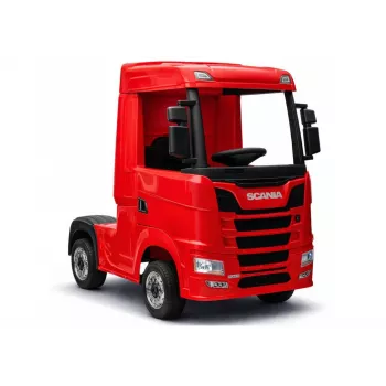 LEAN CARS Scania 500R HL698 12V elektrinis važinėjamas sunkvežimis 4x4 Red dažytas su nuotolinio valdymo pulteliu