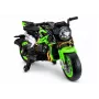 LEAN CARS XW-07 akumuliatorinis motociklas su šviečiančiais LED ratais žalias