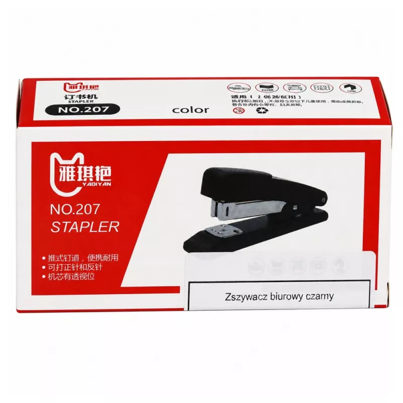 LEAN Classic Office School Segtuvas Juodas Kabutėms 50mm 24/6 26/6