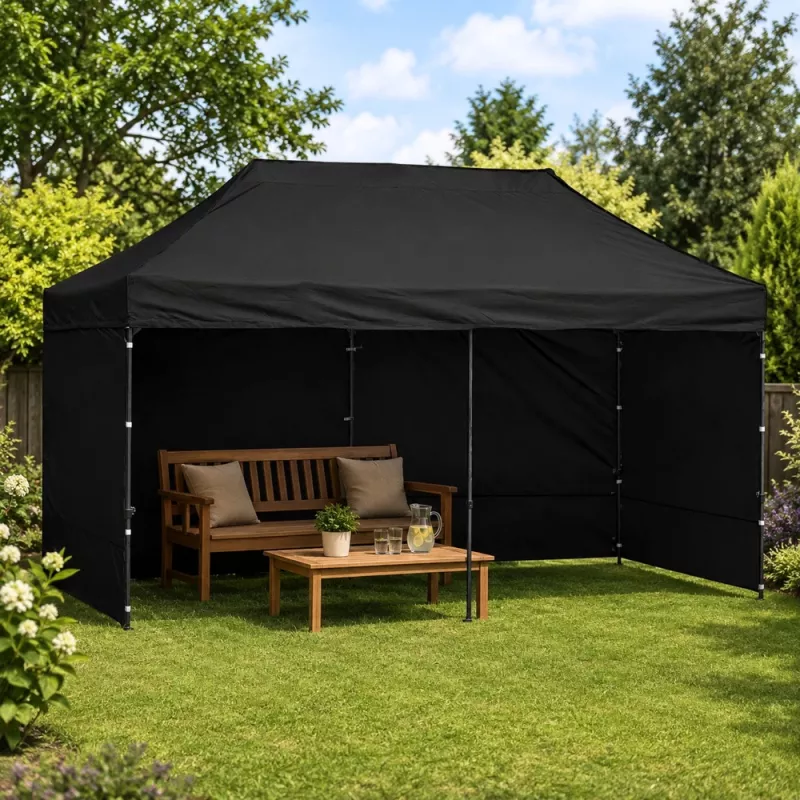 LEAN Express Garden Tent Catering Commercial Pavilion Black 3x6 M