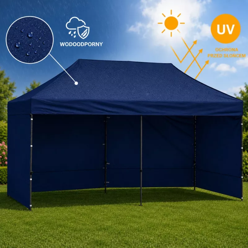 LEAN Express Garden Tent Catering Commercial Pavilion Navy Blue 3x6 M