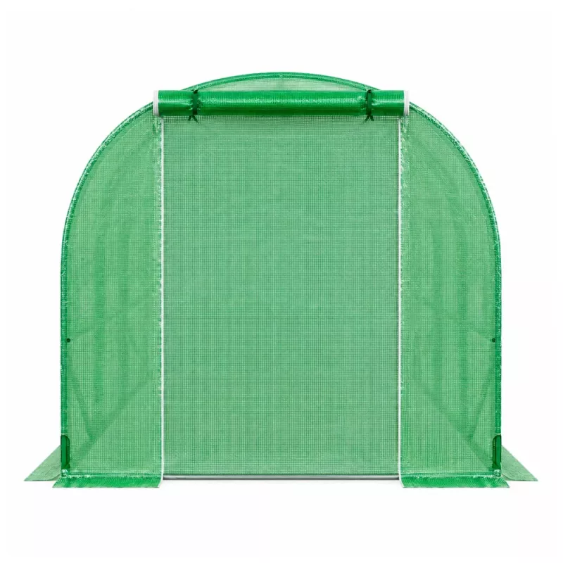 LEAN Folijos tunelinis šiltnamis PRO rėmas 25mm 12x3x2m 36m² | Cinkuotas plienas, UV-4 PE plėvelė, užsukami langai