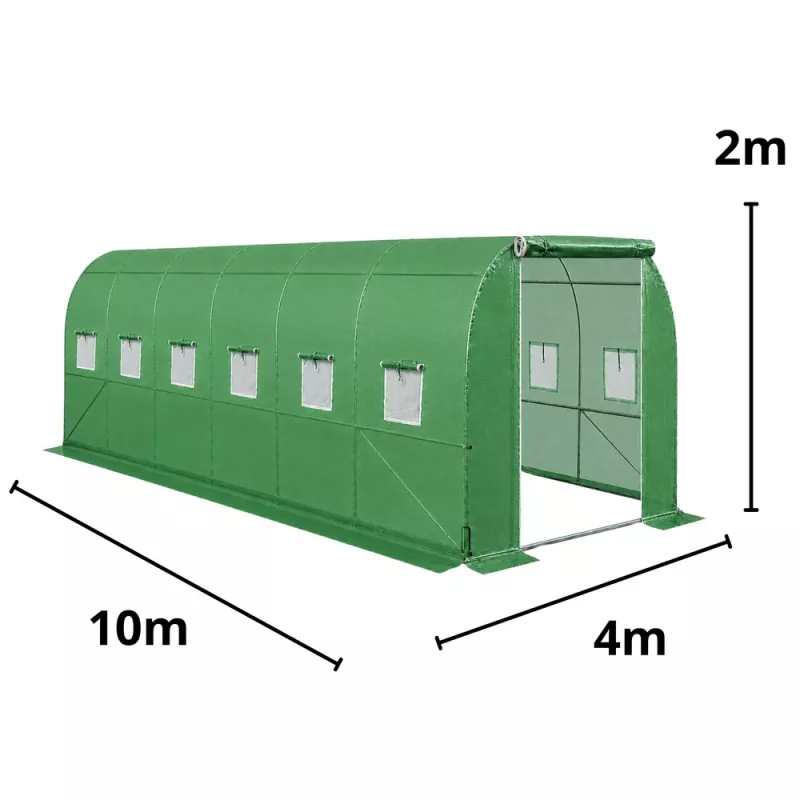 LEAN sodo folijos tunelinis šiltnamis PRO rėmas 25MM 10x4x2M 40M²