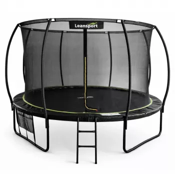 LEAN Garden Trampoline with Inner Net Black and Green 366CM 12FT