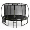 LEAN Garden Trampoline with Inner Net Black and Green 487CM 16FT