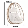 LEAN Pakabinama supamoji kėdė Garden Cocoon su pagalvėlėmis, rudas rėmas