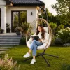 LEAN Pakabinama supamoji kėdė Garden Cocoon su pagalvėlėmis, rudas rėmas