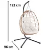 LEAN Pakabinama supamoji kėdė Garden Cocoon su pagalvėlėmis, rudas rėmas