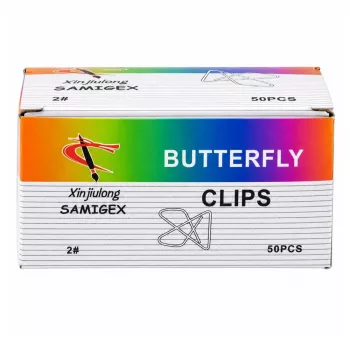 LEAN Metal Butterfly Cross segtuvai biuro dokumentams 32 mm 50 vnt.