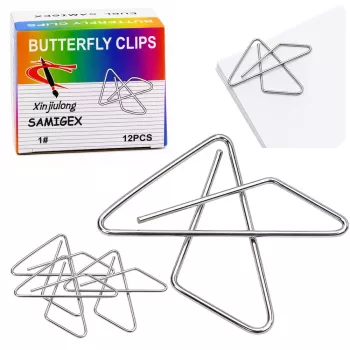 LEAN Metal Butterfly Cross segtuvai biuro dokumentams 64 mm 12 vnt.