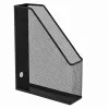 LEAN metalinis biuro organizatorius stovas dokumentams ir segtuvams, vertikalus, juodas, A4
