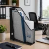 LEAN metalinis biuro organizatorius stovas dokumentams ir segtuvams, vertikalus, juodas, A4