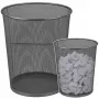 LEAN Biuro Šiukšliadėžė Metalinis Tinklelis Apvali Sidabrinė 19 L