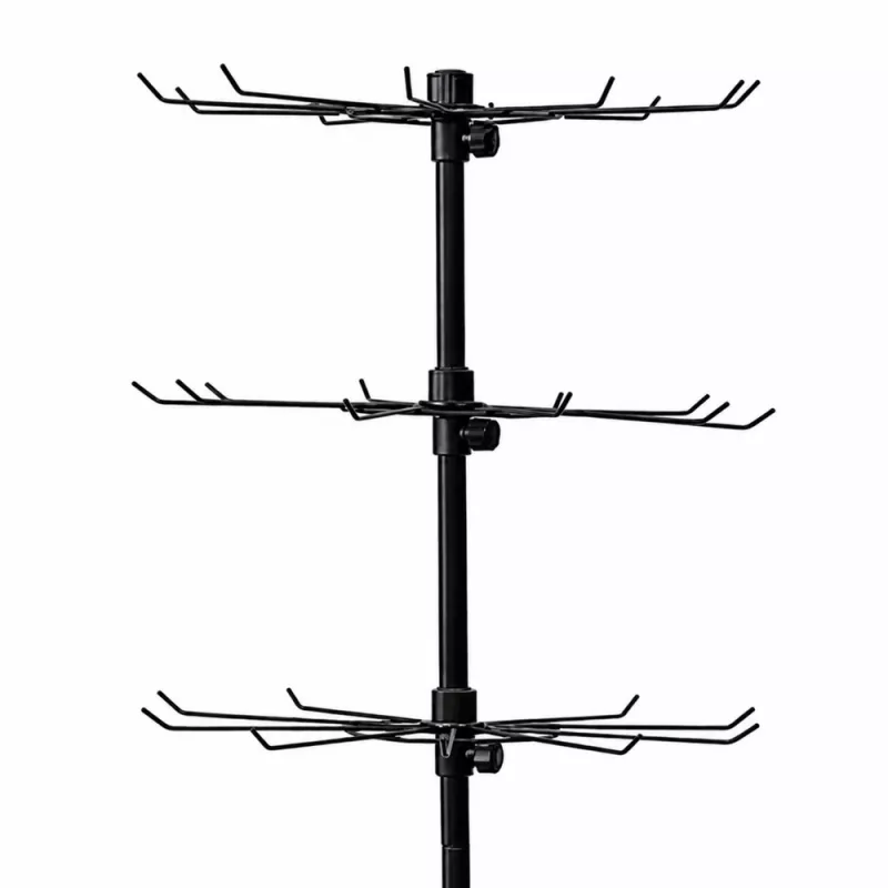 LEAN besisukantis stelažas su lentynomis 4 pakopų ant ratukų juodas 40x150 cm 360° pasukamas
