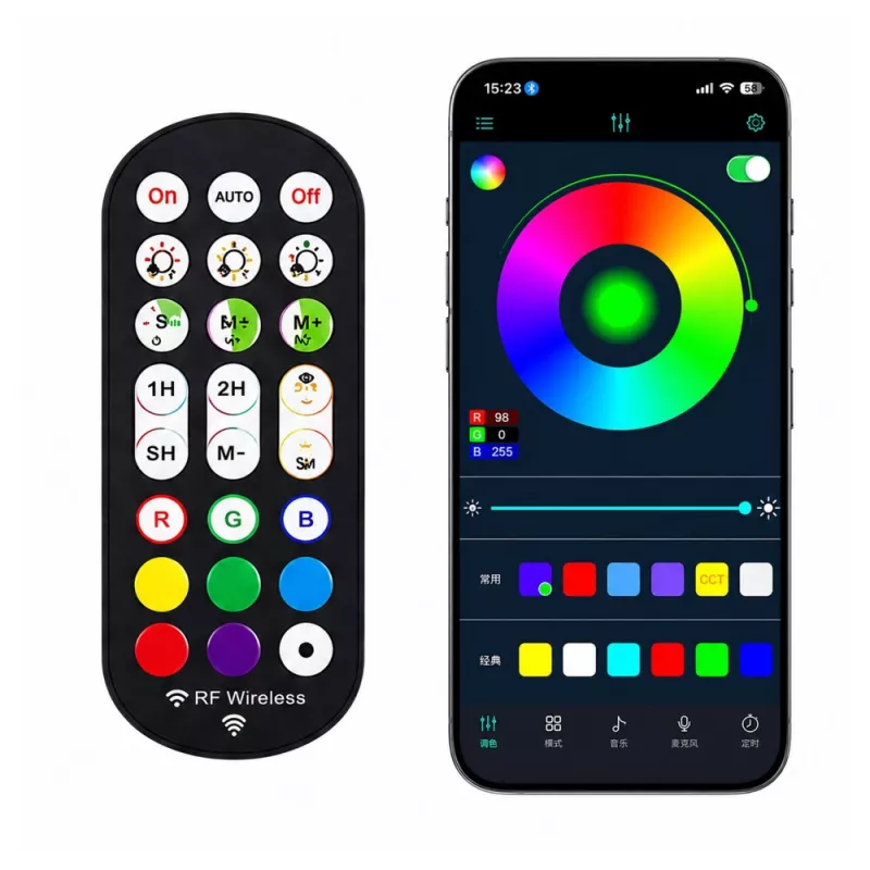 LEAN Smart Floor Lamps Colorful RGB LED Lights Remote Control App 125cm 2 vnt.