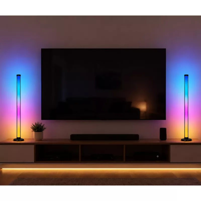 LEAN Smart Floor Lamps Colorful RGB LED Lights Remote Control App 125cm 2 vnt.