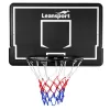LEAN SPORT 30566 Basketball Hoop and Backboard - 90cm Polycarbonate Board, Wall Mounted, Black/Red