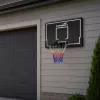 LEAN SPORT 30566 Basketball Hoop and Backboard - 90cm Polycarbonate Board, Wall Mounted, Black/Red