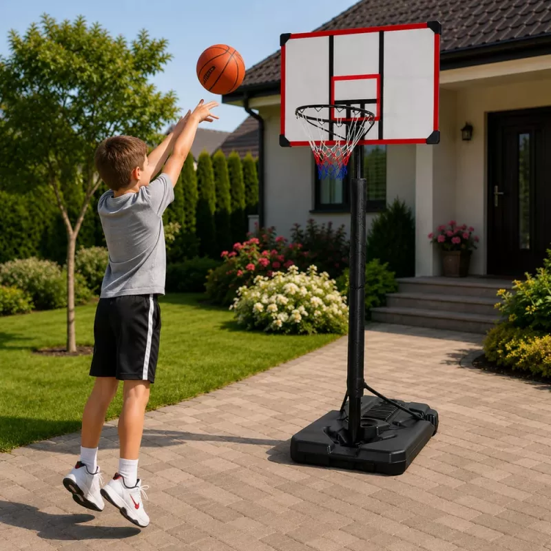 LEAN SPORT krepšinio lankas mobilus reguliuojamas stovas 200-305cm