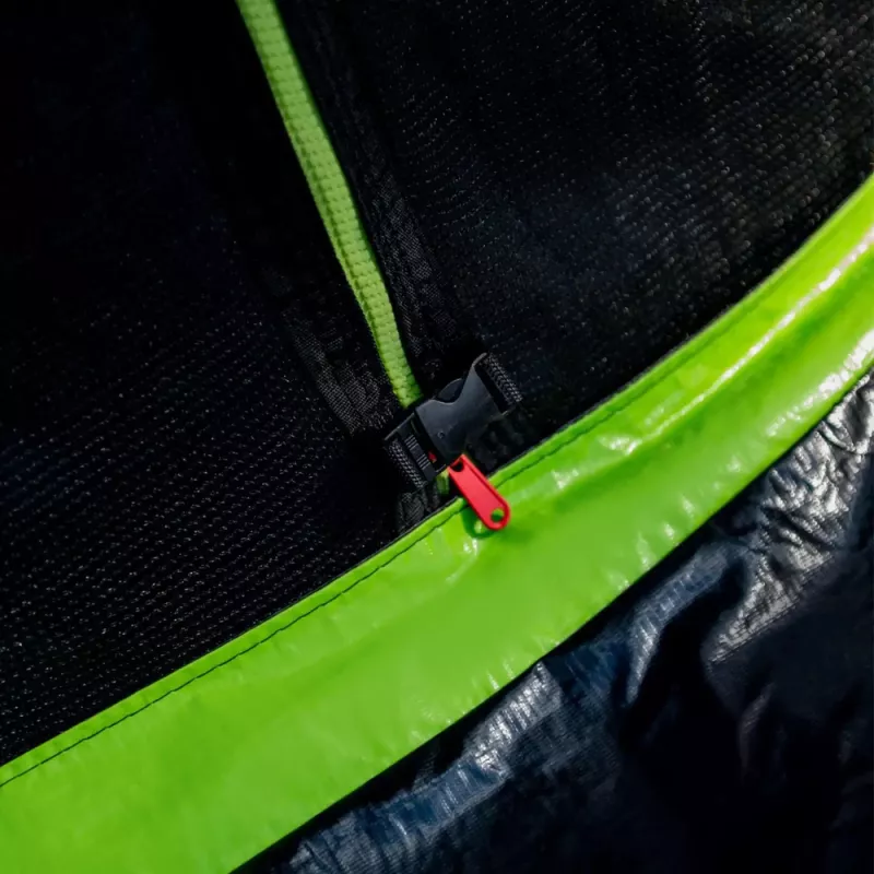 LEAN Sport sodo batutas su vidiniu tinklu juodas ir žalias 427CM 14FT