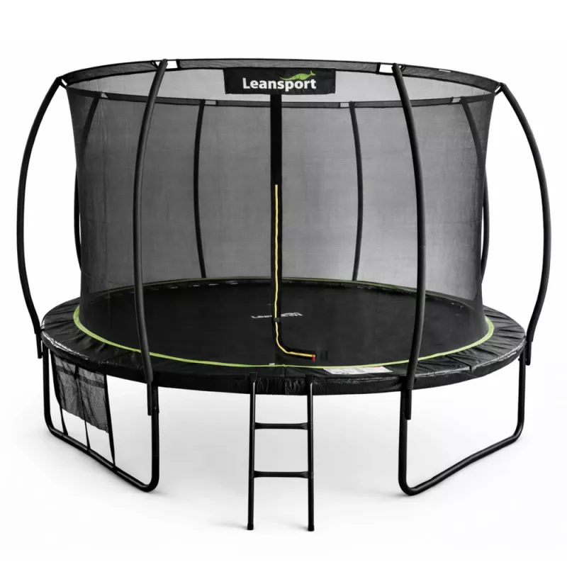 LEAN Sport sodo batutas su vidiniu tinklu juodas ir žalias 427CM 14FT