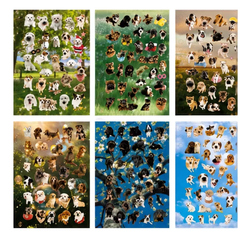 LEAN Sticker Book Dog Breeds Album of 800 Stickers Glossy Matte