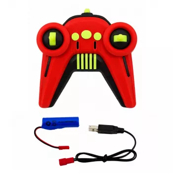 LEAN TOYS 1:14 4WD nuotolinio valdymo triukų automobilis su 360° sukimu ir LED lemputėmis