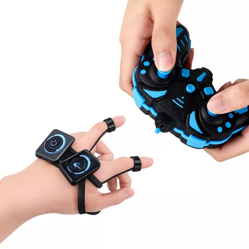 LEAN TOYS 360° gestų valdomas RC akrobatinis automobilis, raudonas