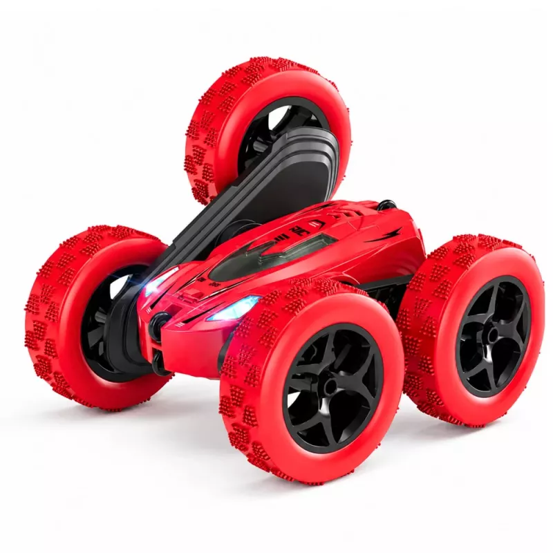 LEAN TOYS 360° gestų valdomas RC akrobatinis automobilis, raudonas