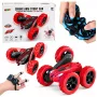 LEAN TOYS 360° gestų valdomas RC akrobatinis automobilis, raudonas