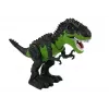 LEAN TOYS 7740 Baterijomis maitinamas interaktyvus T-Rex dinozauras su kiaušinių dėjimu, garo rūku, garso ir šviesos efektais – žalia