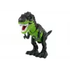 LEAN TOYS 7740 Baterijomis maitinamas interaktyvus T-Rex dinozauras su kiaušinių dėjimu, garo rūku, garso ir šviesos efektais – žalia