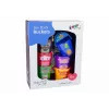 LEAN TOYS Spalvotų kibirėlių rinkinys su gyvūnėliais – piramidė