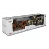 LEAN TOYS Afrikos laukiniai gyvūnai Liūtas Zebra Šeimos figūrėlių rinkinys