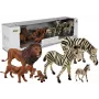 LEAN TOYS Afrikos laukiniai gyvūnai Liūtas Zebra Šeimos figūrėlių rinkinys