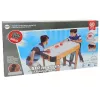 LEAN TOYS oro ritulio ir rankinio žaidimų stalas su futbolu, 2-in-1, elektriniu pūtiku, MDF, juodas