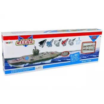 LEAN TOYS lėktuvnešio naikintuvai 5 vnt. su garsu ir šviesomis