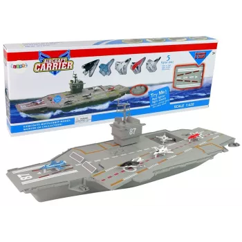 LEAN TOYS lėktuvnešio naikintuvai 5 vnt. su garsu ir šviesomis